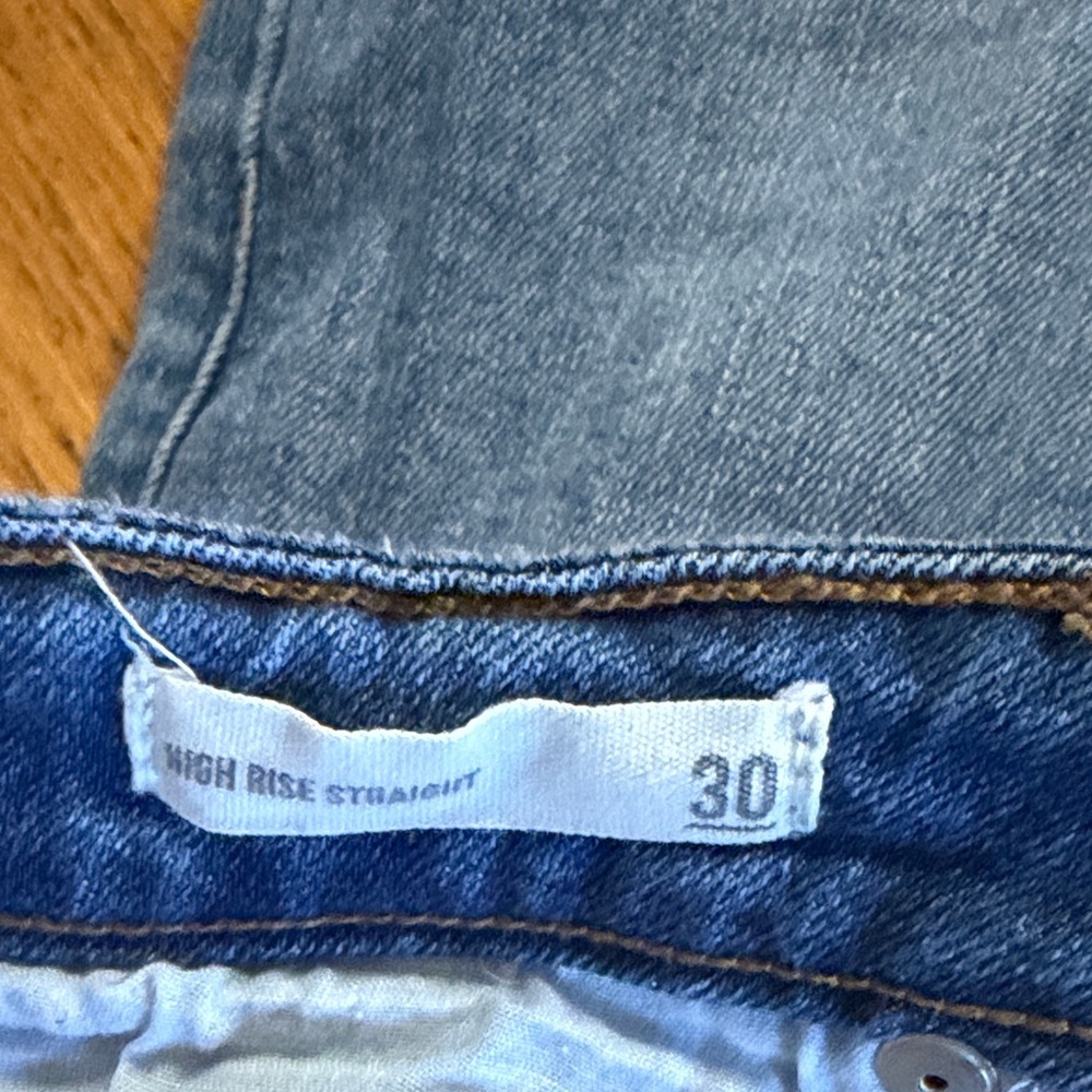 Harper High Rise Distressed Blue Jeans - Picture 11 of 12